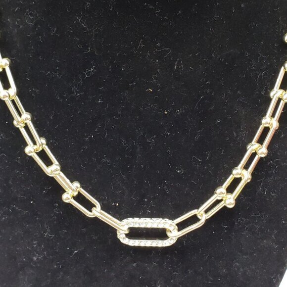 Gold Plated Horse Shoe Necklace Chain - Picture 5 of 6